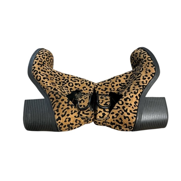 Mix no.6 Leopard Print Cut-Out Ankle Boots Size 7.5 - Picture 6 of 6